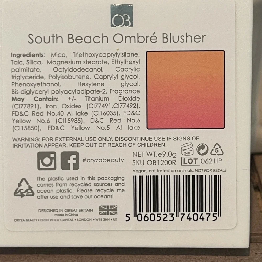 ORYZA Ombre' Blush in *South Beach*